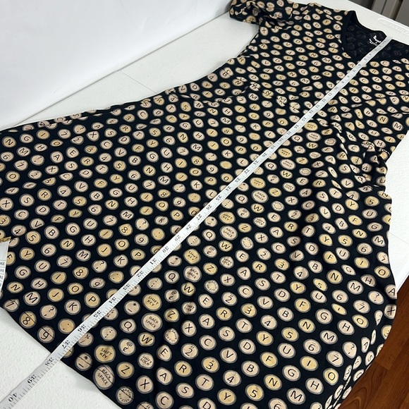 Svaha Sz 4 Dress Typewriter Novelty Print Organic Cotton Pockets Black EUC - Picture 6 of 10